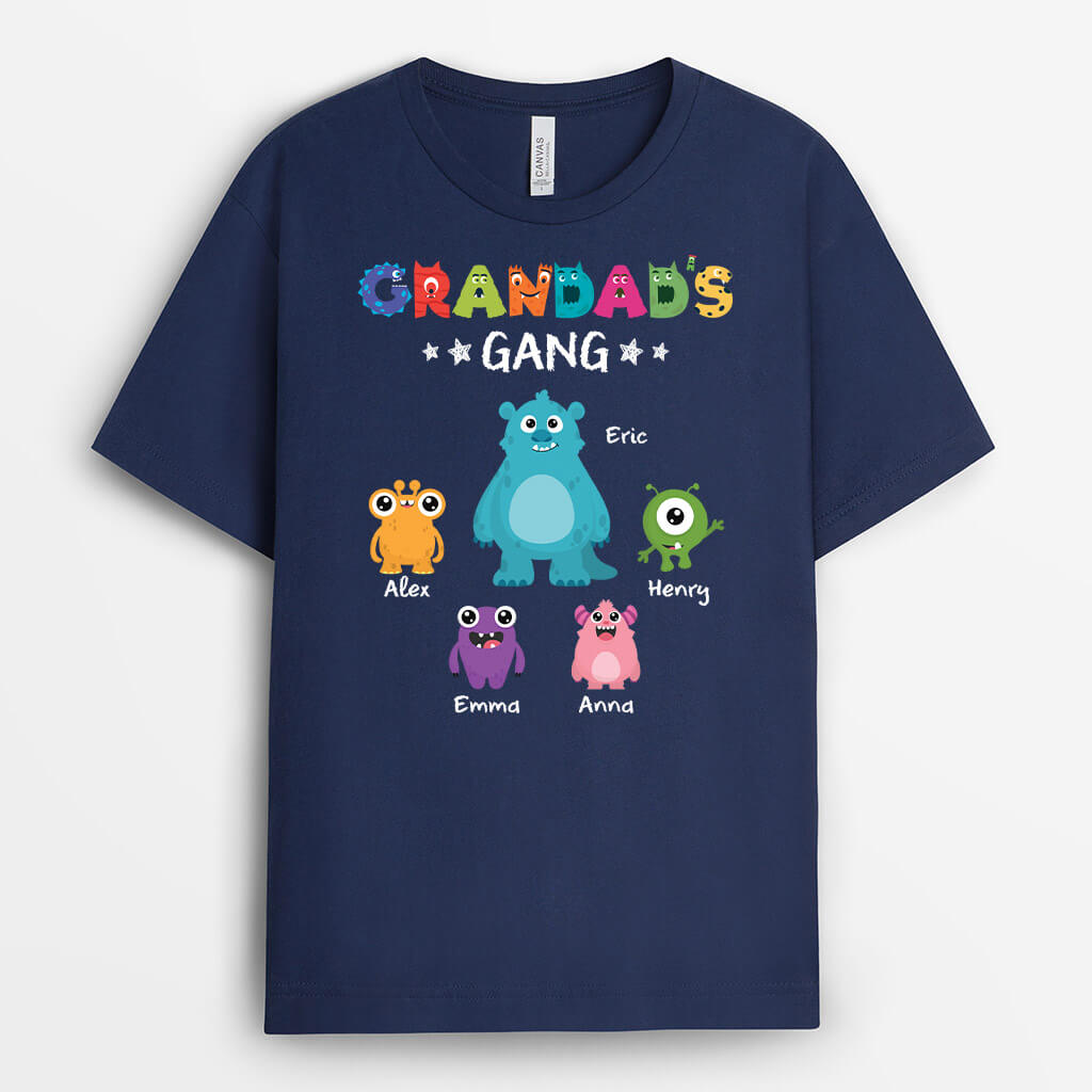 Personalised Daddy's/Grandad's Gang Little Monster T-shirt