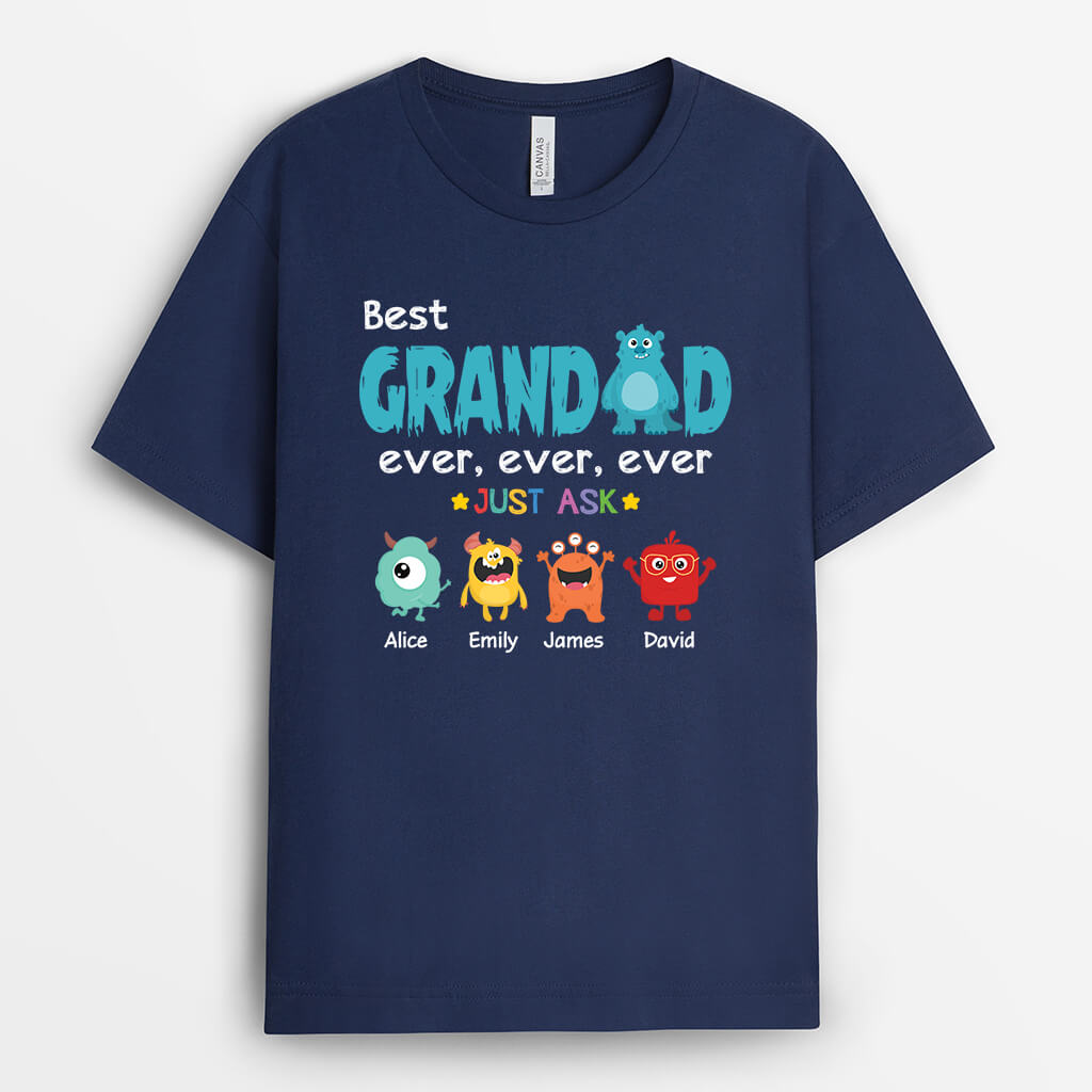 Personalised Best Monster Dad Ever Just Ask T-shirt