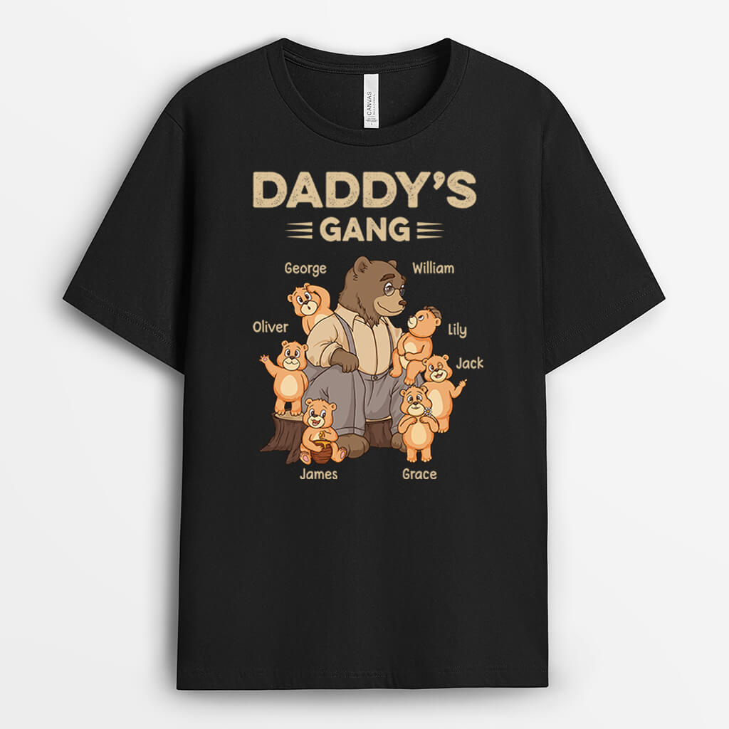 Personalised Daddy's/Grandad's Gang Bear T-shirt