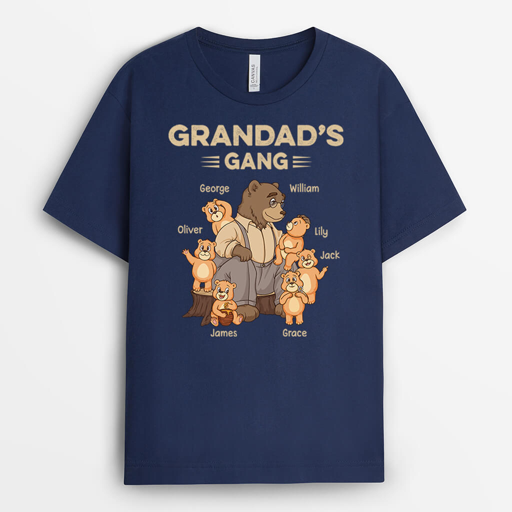 Personalised Daddy's/Grandad's Gang Bear T-shirt