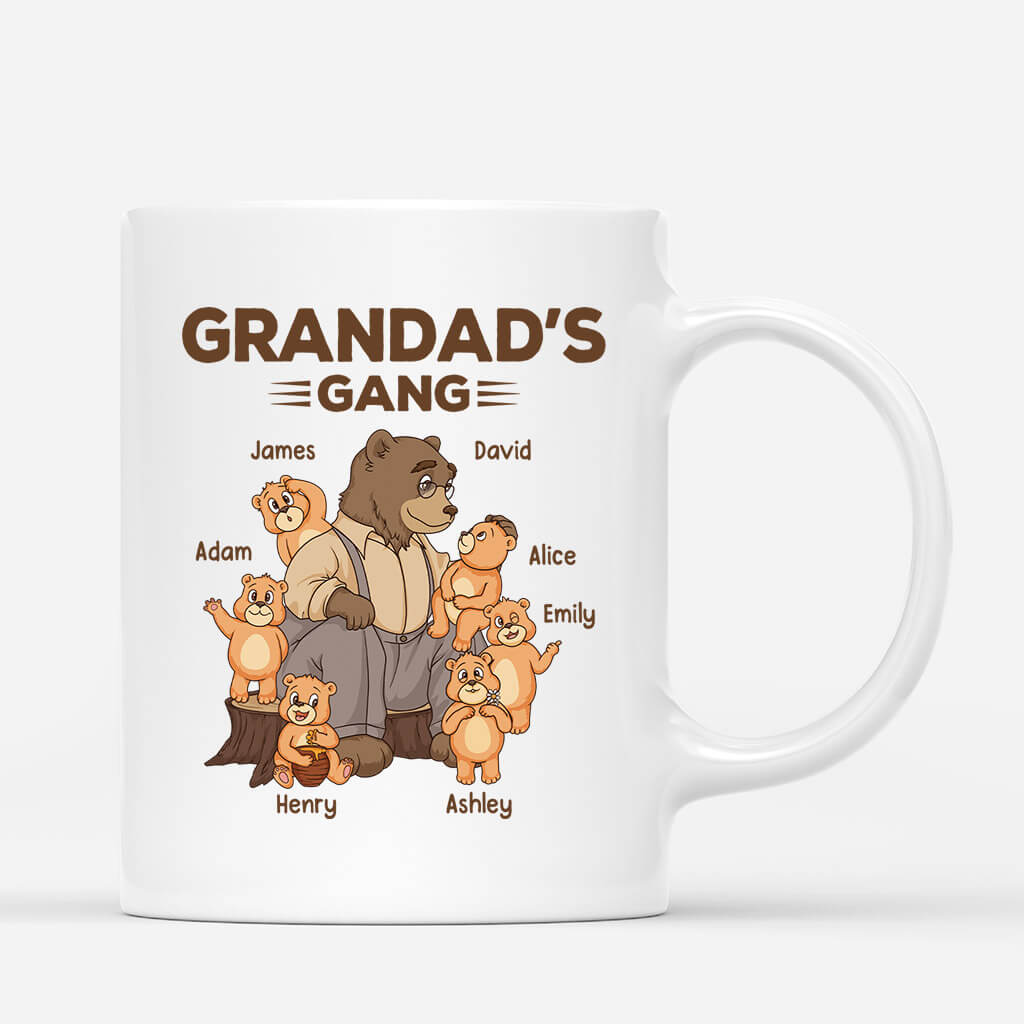 Personalised Bear Daddy's/ Grandad's Gang Mug