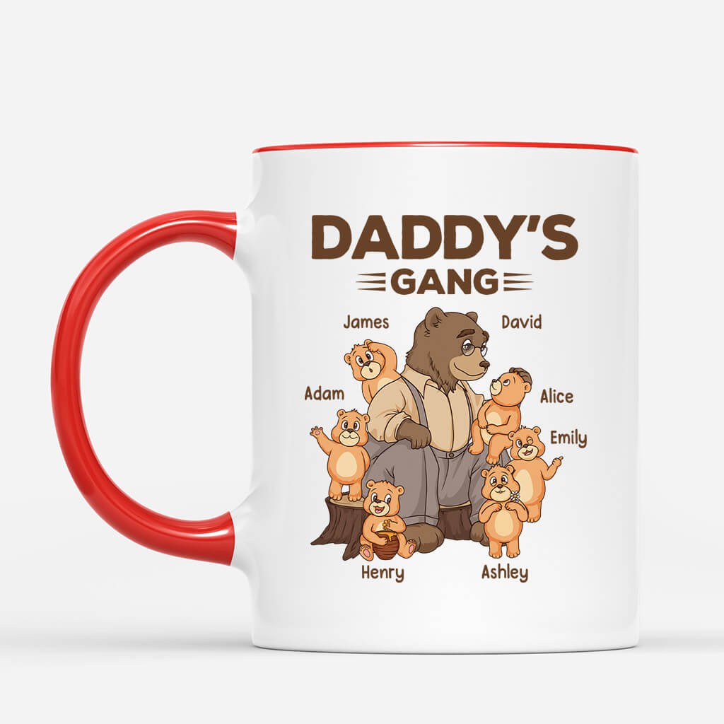 Personalised Bear Daddy's/ Grandad's Gang Mug