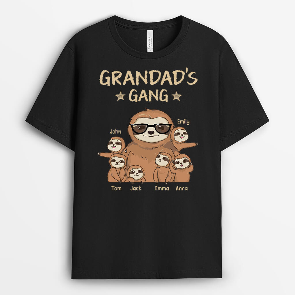 Personalised Daddy's/Grandad's Gang Sloth T-shirt