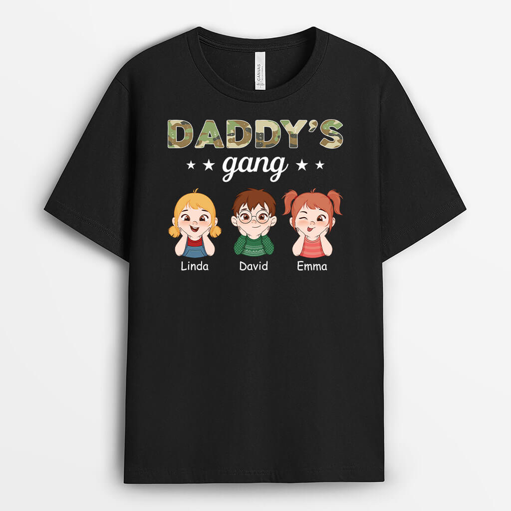 Personalised Daddy's/Grandad's Gang Army T-shirt