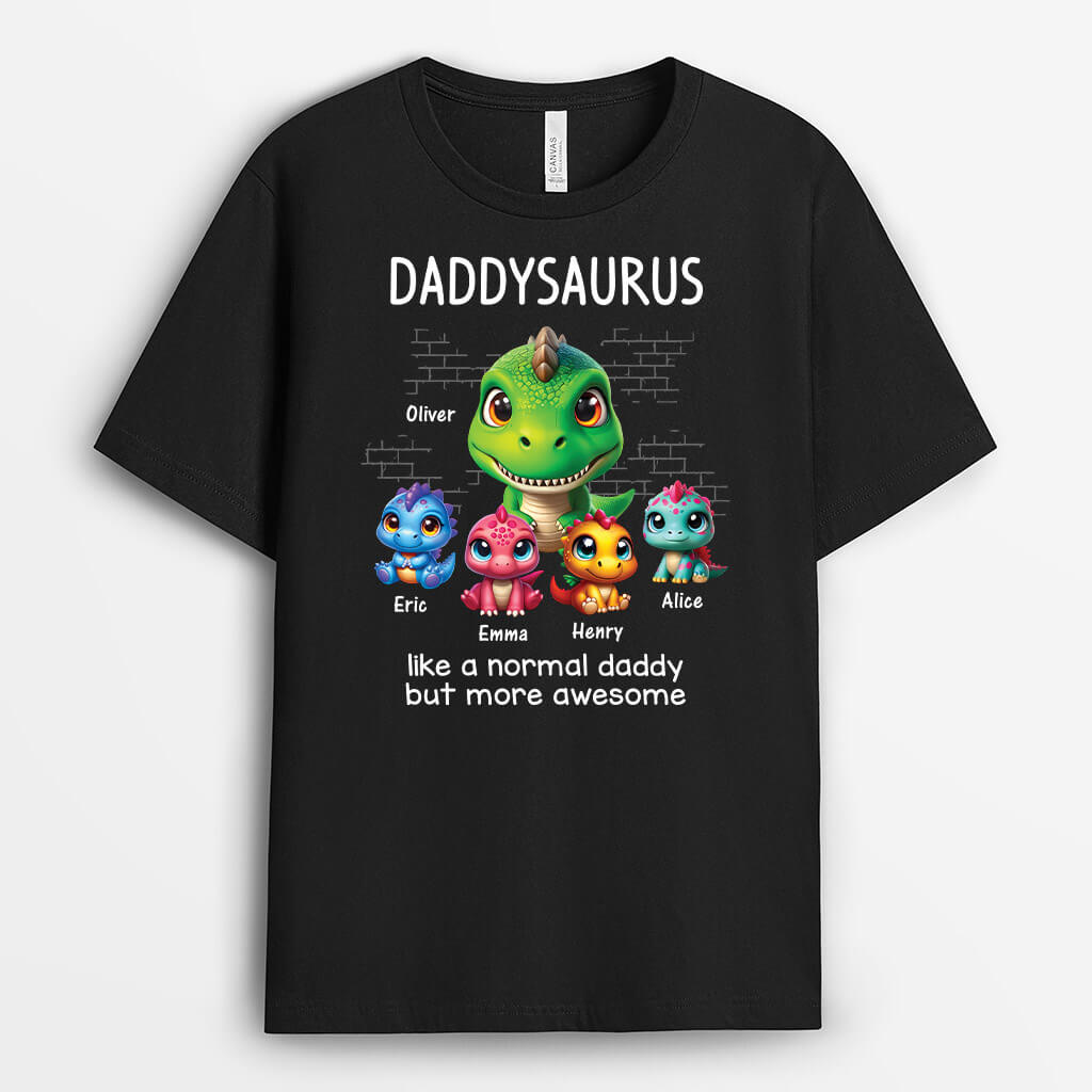 Personalised Daddy/Grandpasaurus More Awesome T-shirt