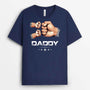 2407AUK1 personalised dad grandad fists bump 5 stars t shirt