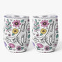 2408TUK1 Personalised Grandma Mum 3D Flower Wine Tumbler 2408T