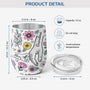 2408TUK3 Personalised Grandma Mum 3D Flower Wine Tumbler 2408T