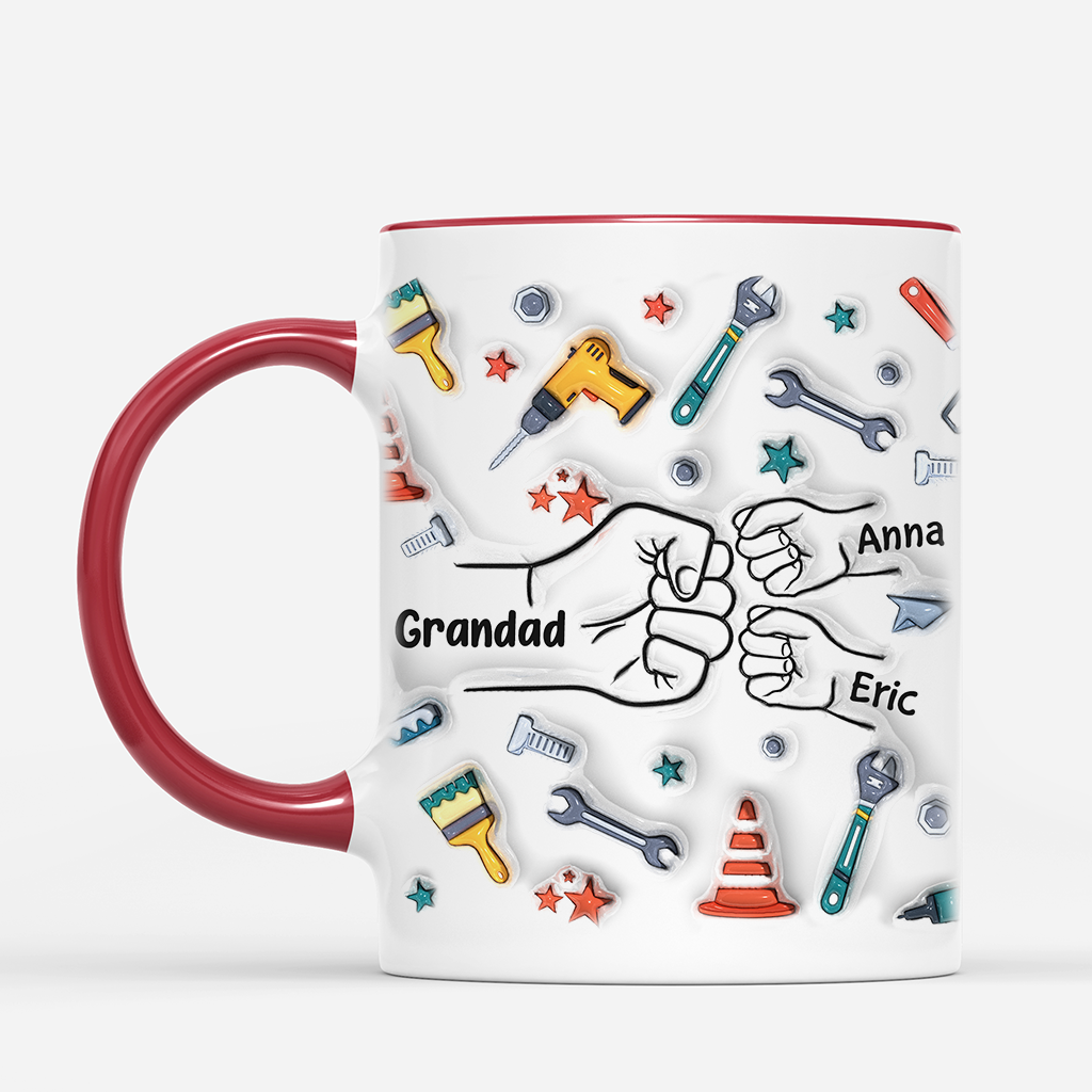 Personalised Dad and Kids Repair Tools Mug