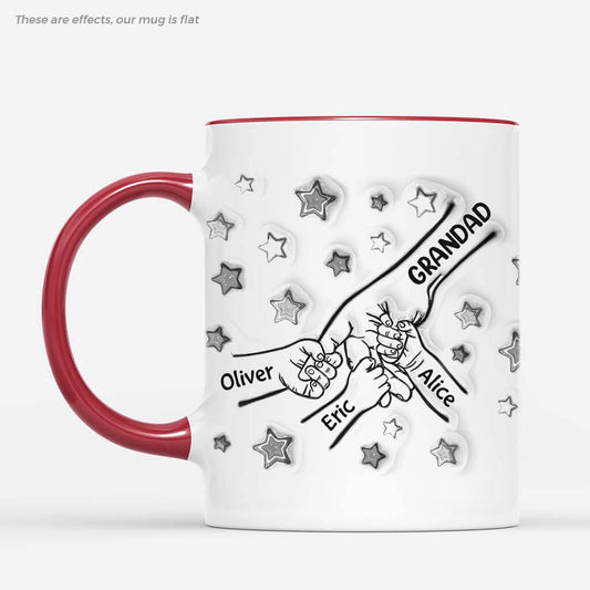 2410MUK1 personalised dad and kids fists bump stars mug_2_5fb38e69 a7ab 4f7d 9885 60d182f756c2