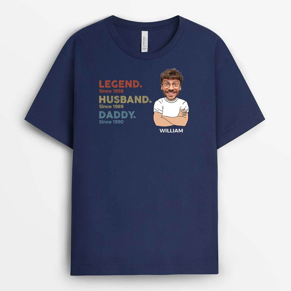 Personalised Legend Husband Daddy Grandad T-shirt