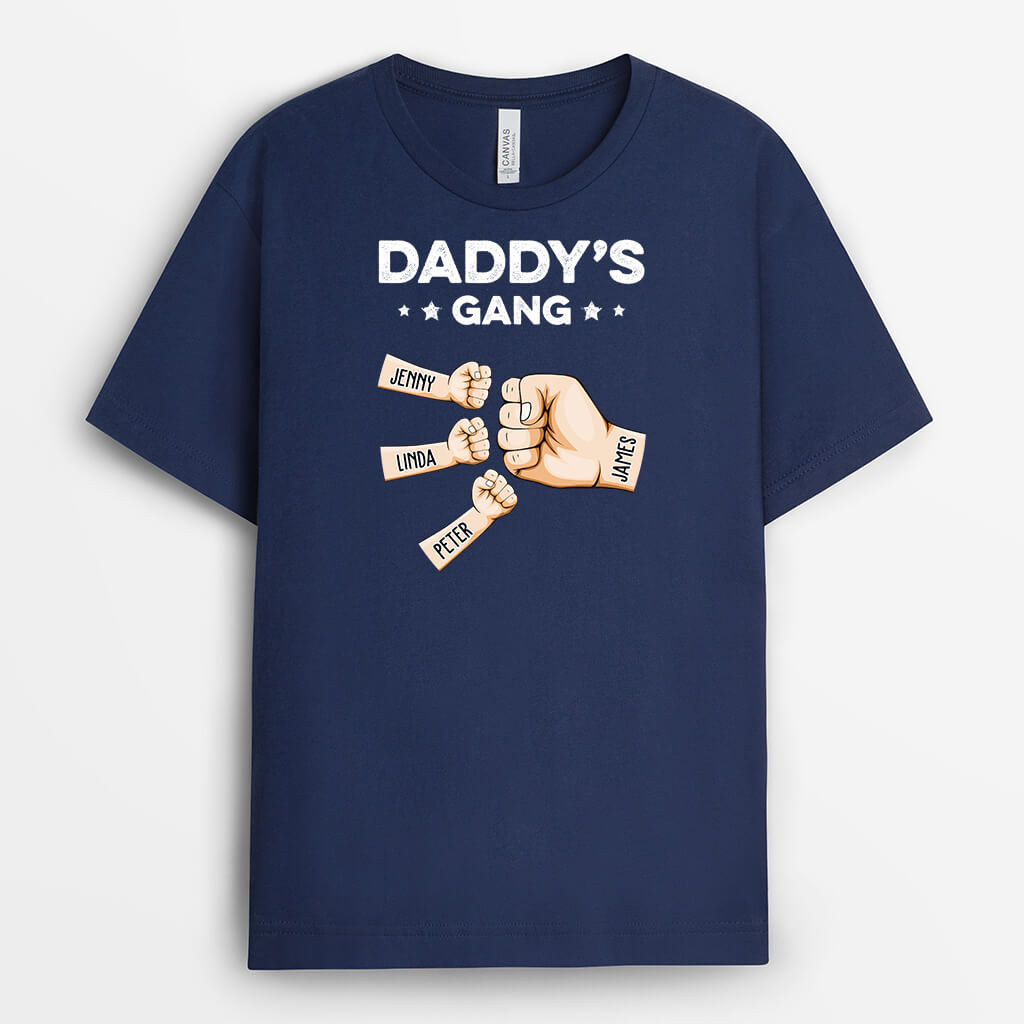 Personalised Daddy's Gang Fist Bump T-shirt