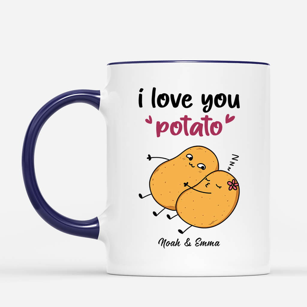 2473MUK2 personalised i love you potato couple mug