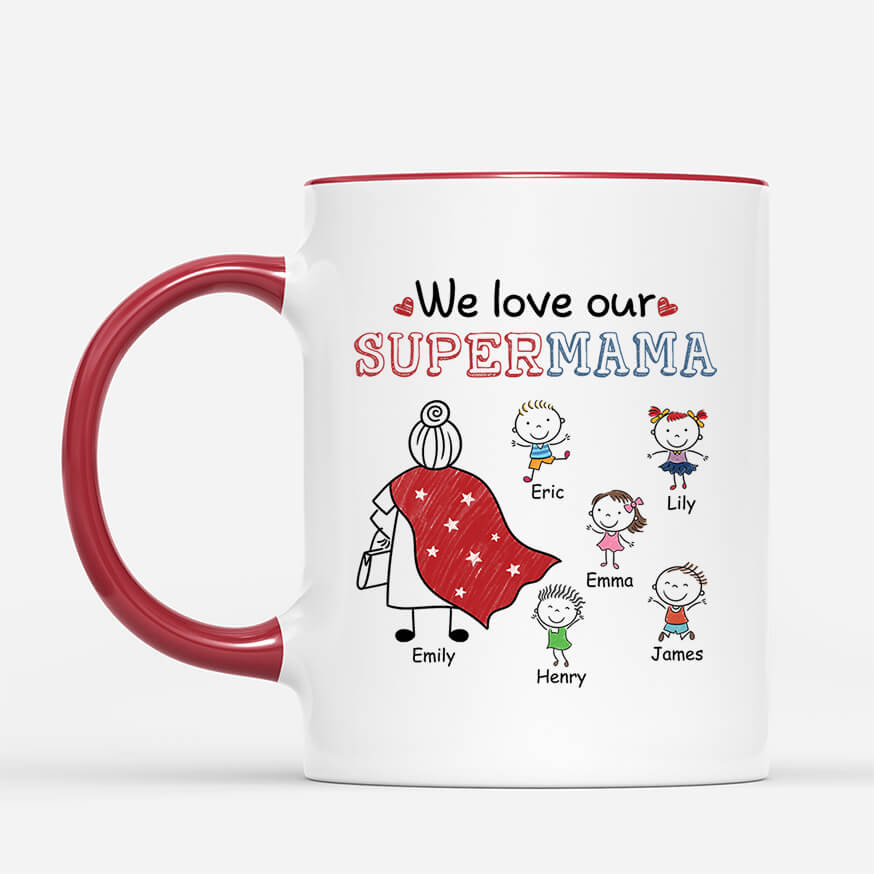 Personalised Love My Super Mama/Grandma Mug