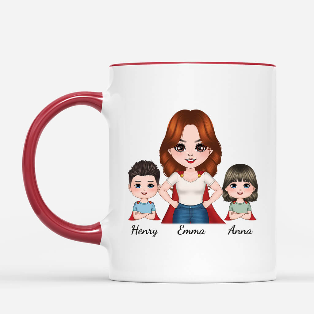 Personalised This Super Grandma Belongs To Super Kids Mug