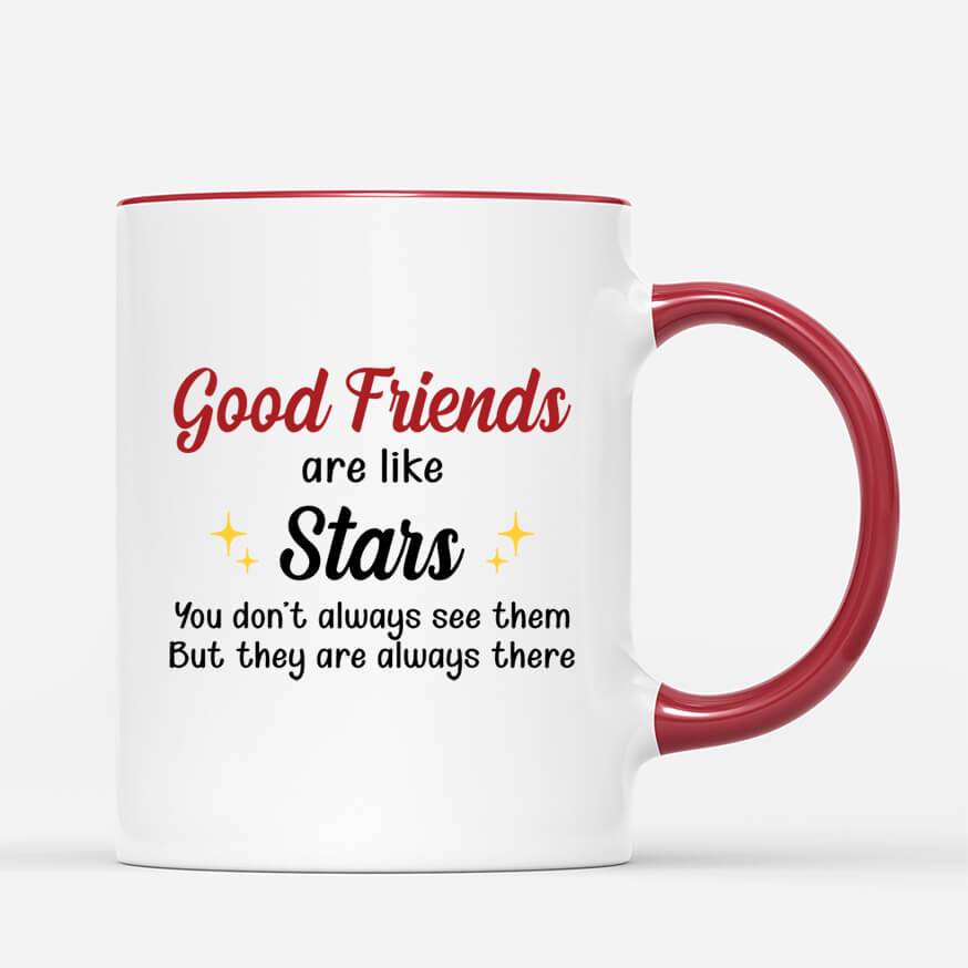 Personalised Good Friends Are Like Stars Mug