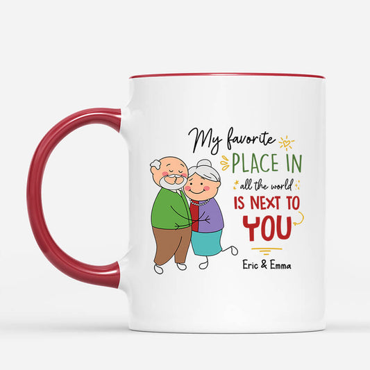 2503MUK2 personalised my favorite place in the world is next to you mug