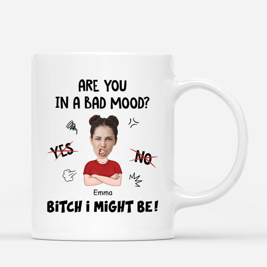 2533MUK3 personalised are you in a bad mood funny mug