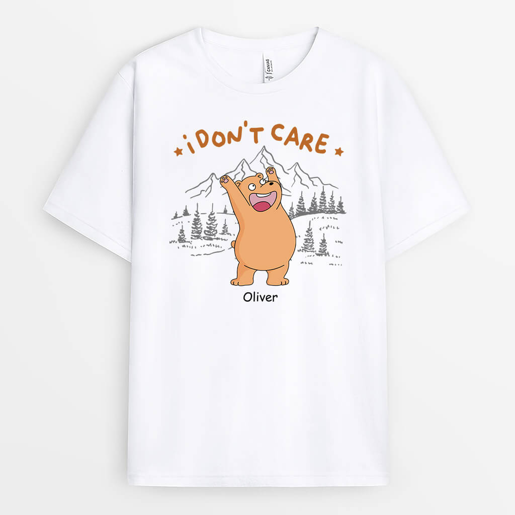 Personalised I Don't Care T-shirt