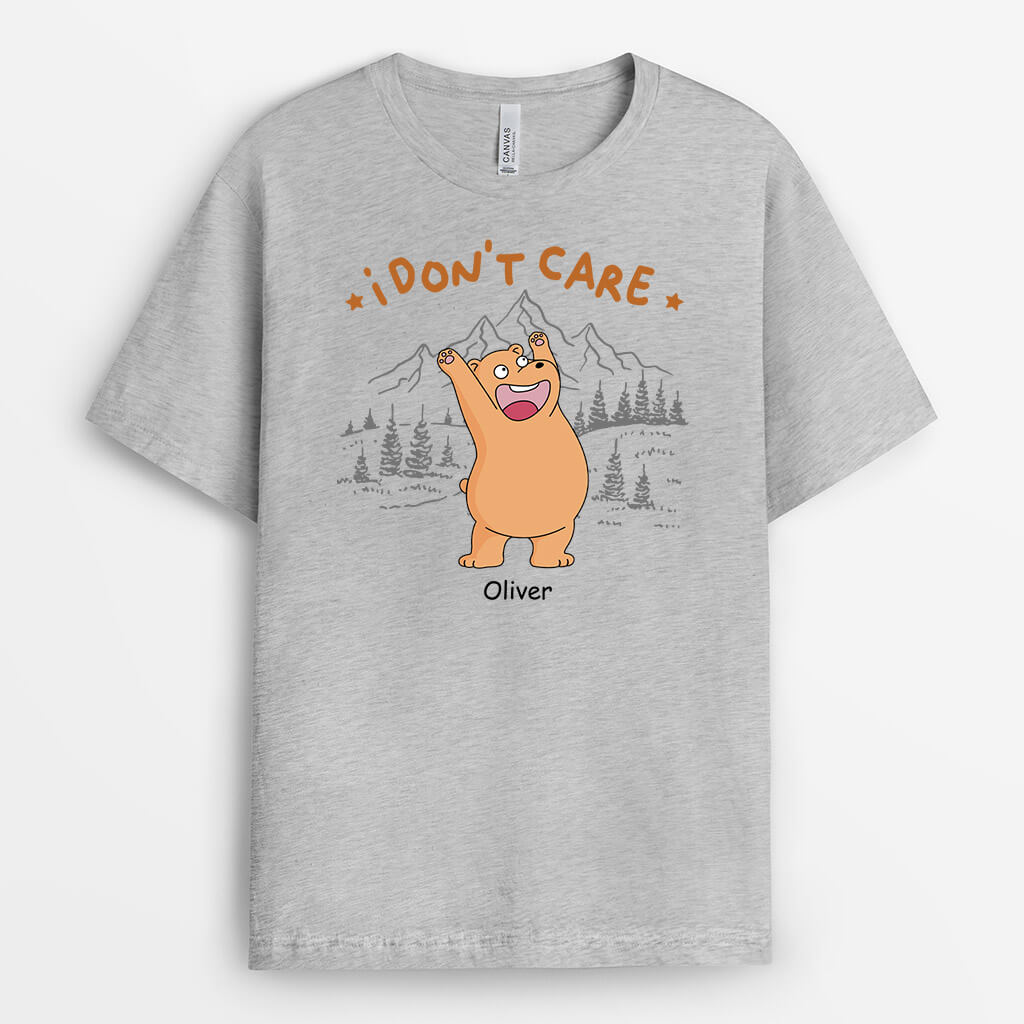 Personalised I Don't Care T-shirt