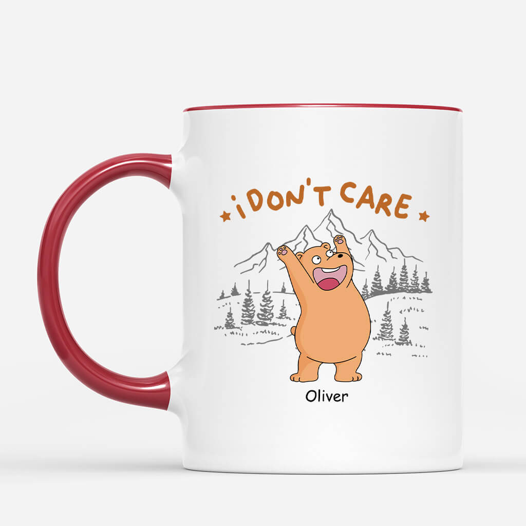 2536MUK1 personalised i dont care bear mug