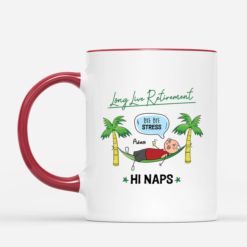 2539MUK2 personalised long live retirement bye stress hi naps her mug