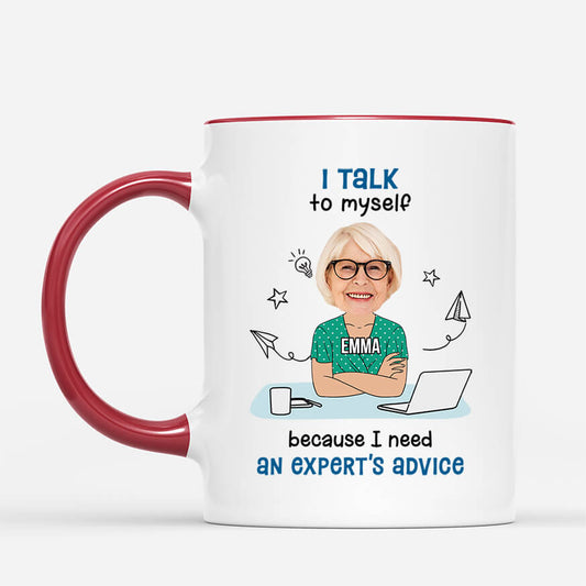 2541MUK2 personalised i talk to myself because i need an experts advice his mug