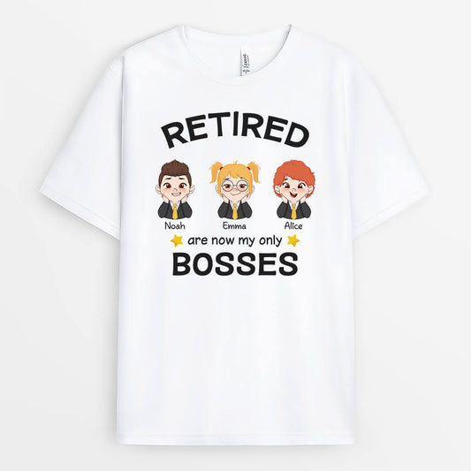 2562AUK1 personalised officially retired grandkids my only bosses t shirt