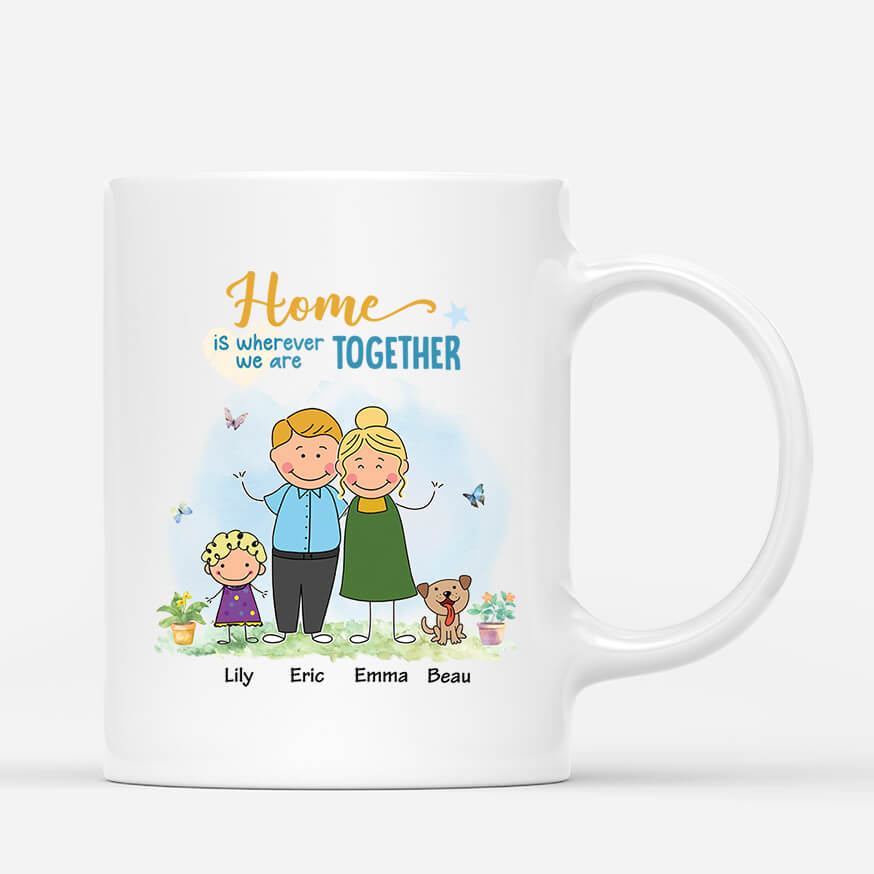 2563MUK1 home is wherever we are togethere personalised mug