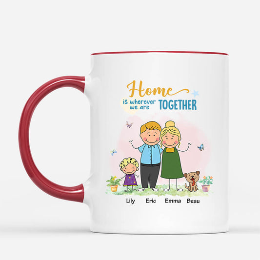 2563MUK2 home is wherever we are togethere personalised mug