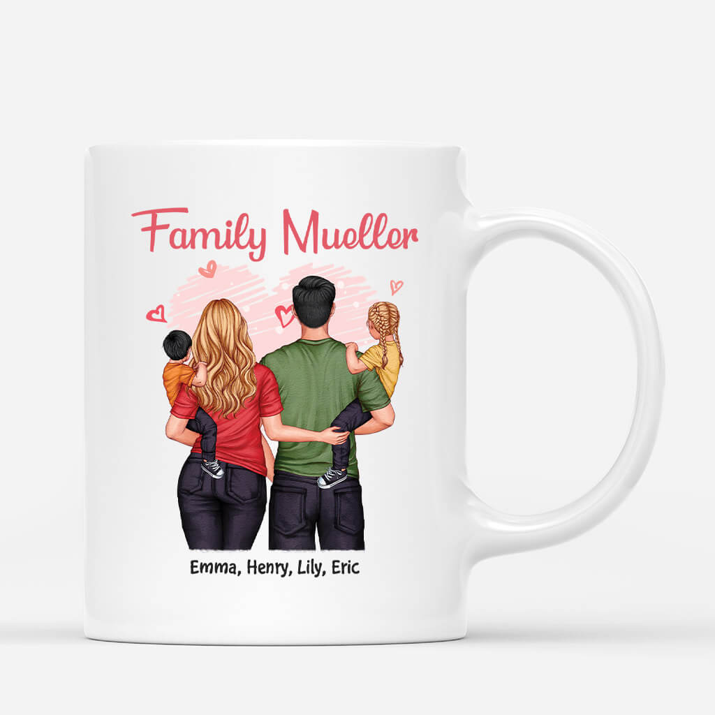 Family Portrait Personalised Mug