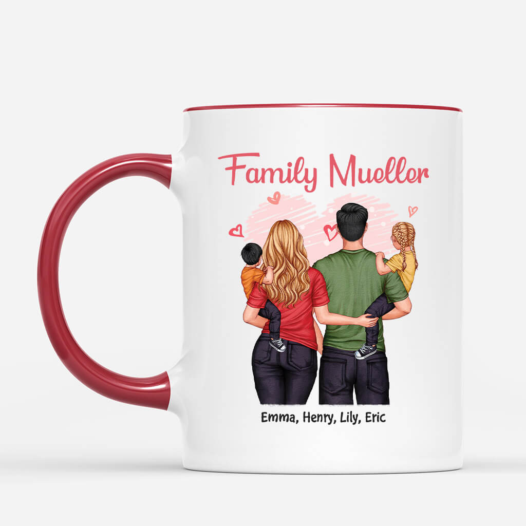 Family Portrait Personalised Mug