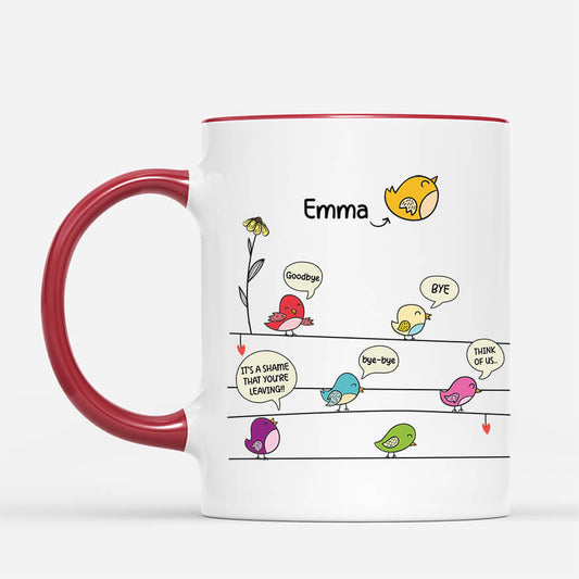 2580MUK2 funny farewell birds mug personalised mug for cowokers