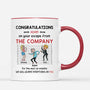 2582MUK1 congratulations on your escape from the company mug personalised mug for coworkers