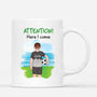 2589MUK1 attention here i come mug personalised mug for kid boys