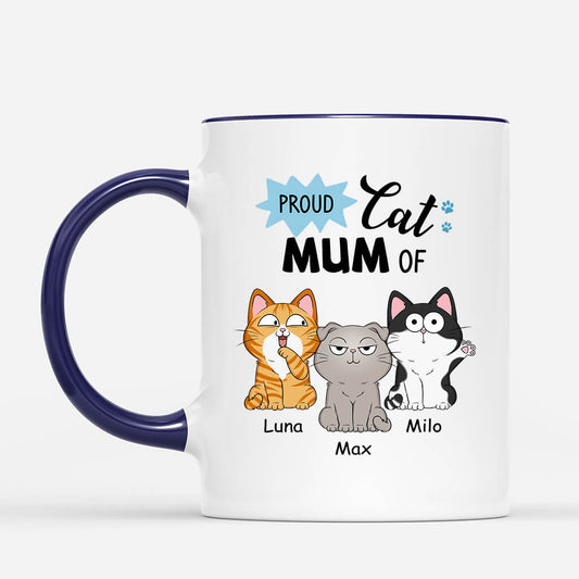 2594MUK2 proud cat dad mom of mug personalised mug for cat lovers