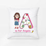 2605PUK2 spelling alphabet kids name  personalised pillow for kids