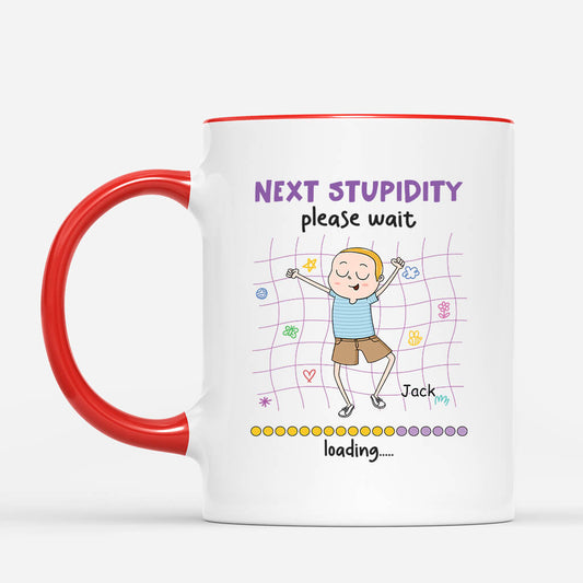 2610MUK2 next stupidity please wait loading  personalised mug for kids