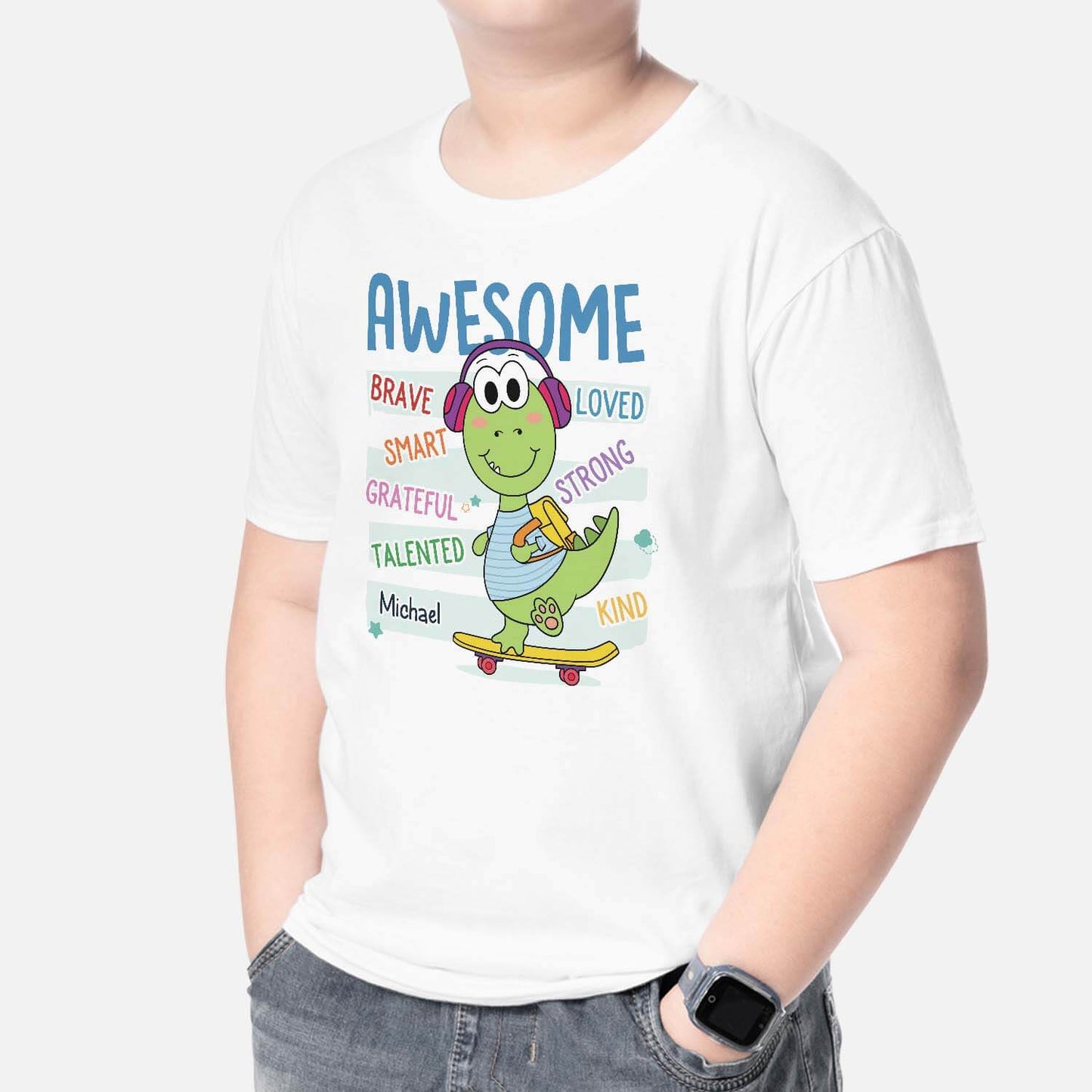 Personalised An Awesome Kid with Name T-shirt