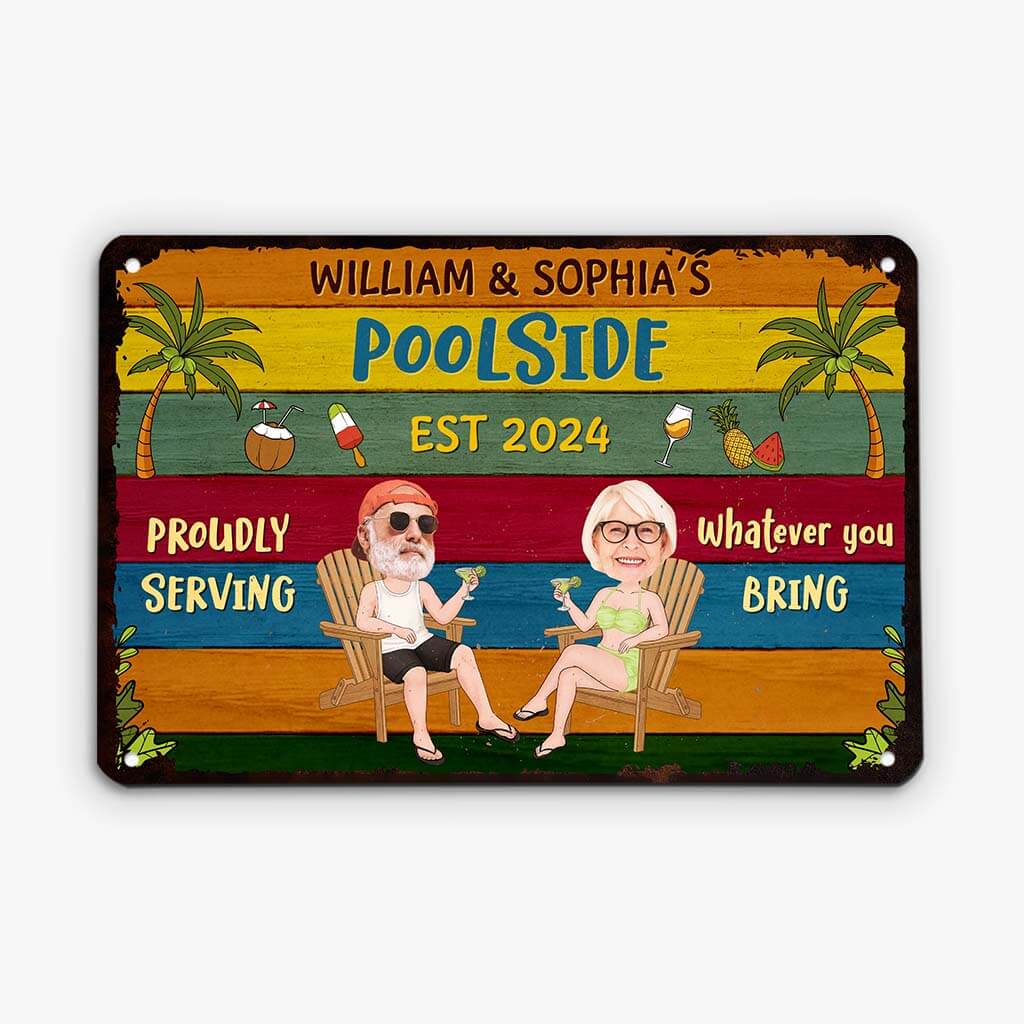 Personalised Backyard Bar And Grill Metal Sign