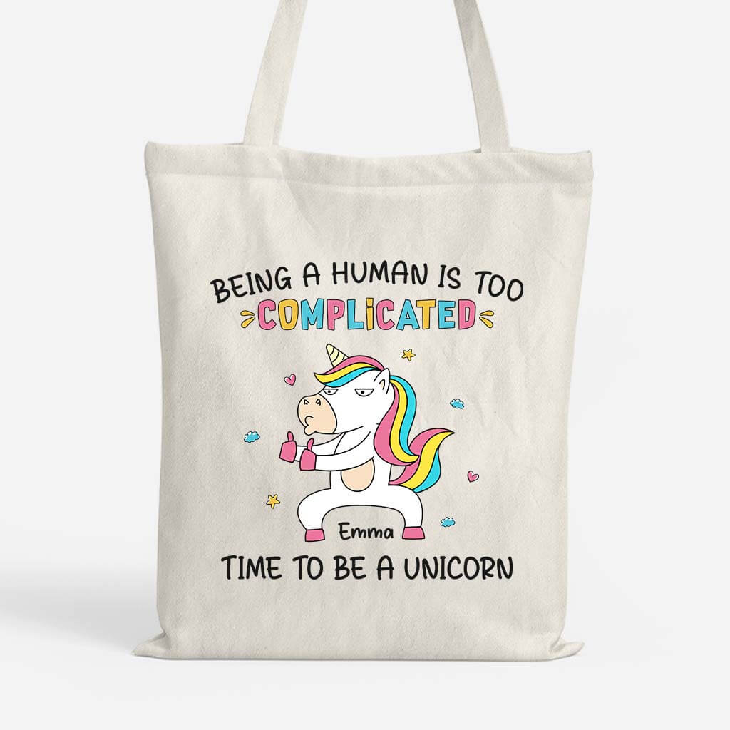 Personalised Time To Be A Unicorn Tote Bag for Kids