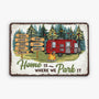 2646EUK2 home is where we park it  custom metal signs uk for family