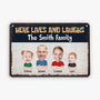 2647EUK2 here lives and laughs  custom design metal signs for family