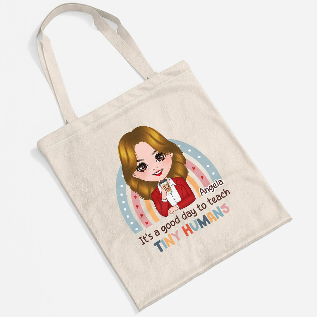 Personalised It's A Good Day To Teach Tiny Humans Tote Bag