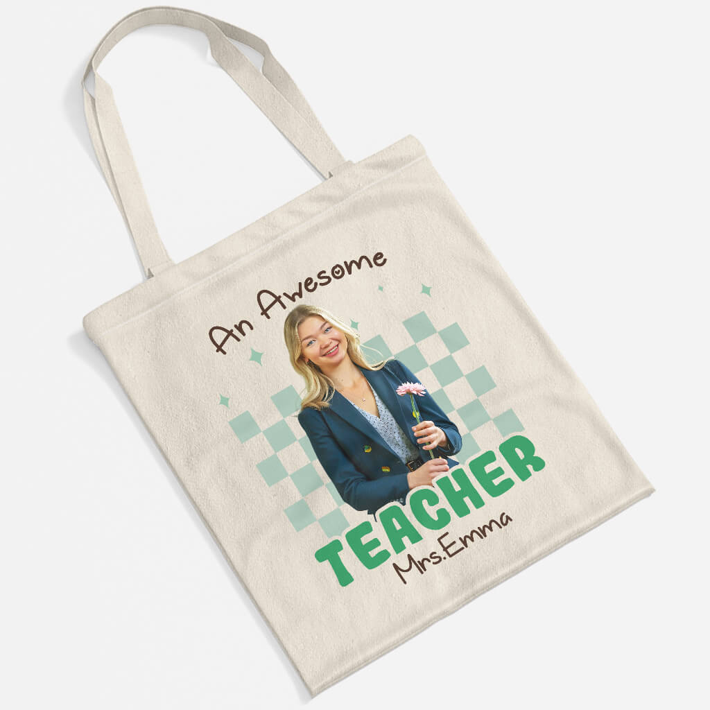 Personalised An Awesome Teacher Tote Bag for Her