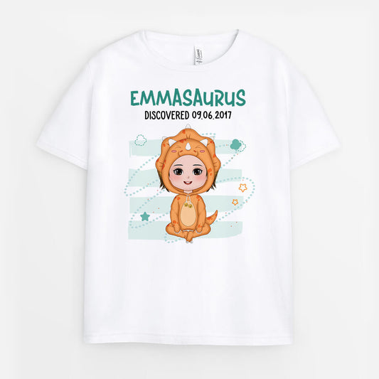 2672AUK1 girl kidsaurus discovered  funny childrens t shirts for birthday_5ceaae36 7afc 4b89 aa91 df08b8d29895