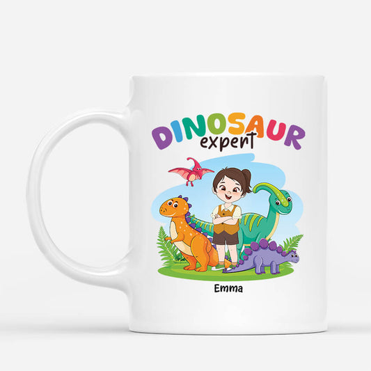 2675MUK1 dinosaur expert  custom printed mugs for kids girls