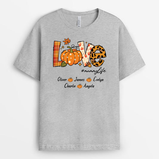 2692UK2 love grandma life t shirt  custom autumn themed gifts for her