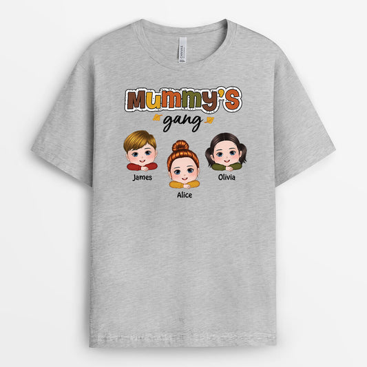 2695AUK2 mummys gang t shirt  customized autumn gifts for her