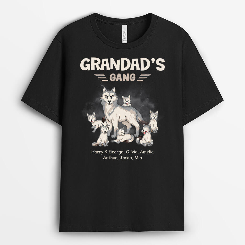 Personalised Grandad's Gang Wolves T-shirt